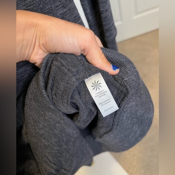 Athleta power down sweatshirt dress long sleeeve tunic dress hooded - Picture 5 of 10